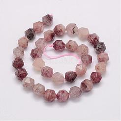 Натуральный клубничный нити кварца шарик G-G970-13-12mm