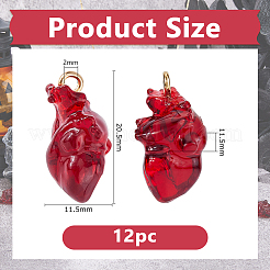 12шт подвески из прозрачной смолы&nbsp;RESI-DC0001-49