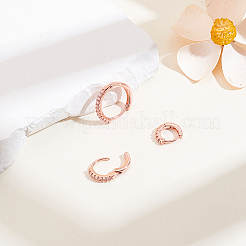 12 paio di orecchini a cerchio in ottone con strass in 3 stili&nbsp;EJEW-GA0001-14