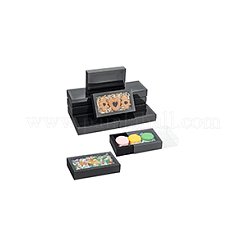 Складные ящики для бумаги с прозрачной пластиковой крышкой CON-WH0095-68A-04