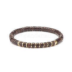 Ensemble de bracelets extensibles en perles de jaspe naturel et noix de coco et hématite synthétique&nbsp;BJEW-JB07498