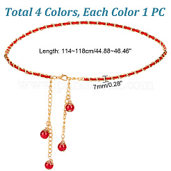 4 шт. 4-х цветные цепные ремни из сплава AJEW-GA0006-30