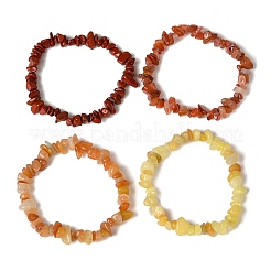 宝石ビーズストレッチブレスレット4セット  内径：2-1/8インチ（5.5cm）  4個/セット&nbsp;BJEW-JB11179