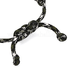 7 плетеный браслет из полиэстера и спандекса с внутренним сердечником для мужчин и женщин BJEW-JB12571-02