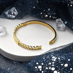 Ионное покрытие (ip) 304 нержавеющая сталь шарнирные браслеты для женщин&nbsp;BJEW-A011-21G