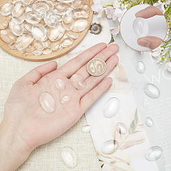 Cabochons de verre transparent de forme ovale&nbsp;DIY-SC0012-91