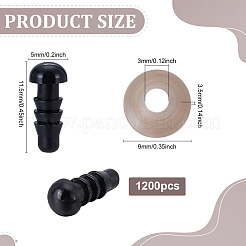 600 шт. смоляные шайбы для глаз кукол DIY-ME0001-50