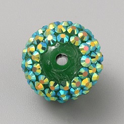 Perline resina palla rhinestone bubblegum&nbsp;RESI-CJC0025-02F