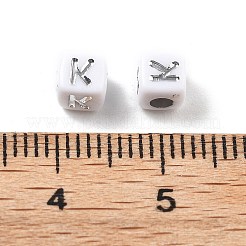 Непрозрачные акриловые бусины OACR-D282-06K