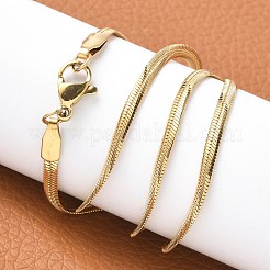 Ионное покрытие (ip) 304 нержавеющая сталь змеиные цепи ожерелья NJEW-O058-25G