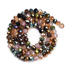 Стеклянные бусины с гальваническим покрытием &nbsp;X-EGLA-B011-06A-6x5mm