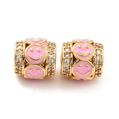 Настоящие 18k позолоченные латунные бусины из прозрачного кубического циркония с микропаве ZIRC-Z023-07