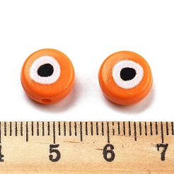 Непрозрачные печатные бусы акриловые OACR-G038-04F