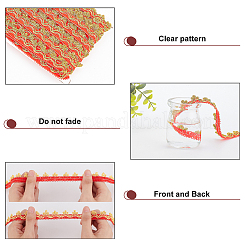 Блестящая кружевная лента из полиэстера&nbsp;OCOR-WH0080-32D