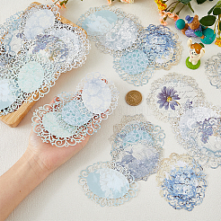 Кружевные овальные блокноты для скрап-альбома&nbsp;DIY-WH0028-84B