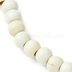 Женские эластичные браслеты из синтетического говлита с плоскими круглыми бусинами&nbsp;BJEW-JB09717-09