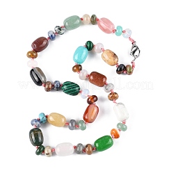 Натуральные и синтетические драгоценные камни из бисера ожерелья NJEW-S390-25