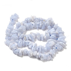 Dentelle bleue naturelle perles de puce agate brins&nbsp;X-G-E271-73-01