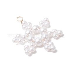 6 шт. 3 подвески в виде стеклянных снежинок PALLOY-JF03950-03