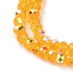 Chapelets de perles en verre transparent électrolytique&nbsp;EGLA-A046-01B-07