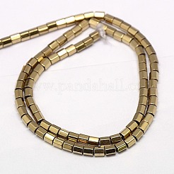 Electroplate non magnetici ematite sintetico fili di perline&nbsp;G-J166-3x3mm-03