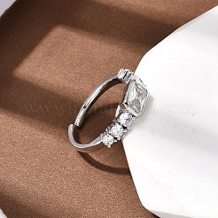 Кольца-манжеты из латуни с фианитами для женщин&nbsp;RJEW-B160-07B-P