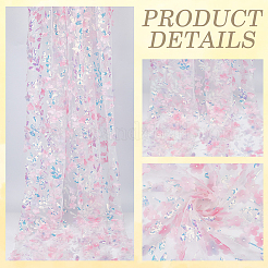 3D Blumen Polyester Pailletten Stoff&nbsp;AJEW-WH20006-162A