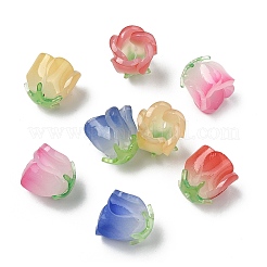 16 шт. 4-цветные градиентные непрозрачные акриловые бусины&nbsp;MACR-CJ0002-32