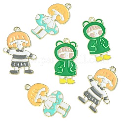 15pcs 3 styles de pendentifs en émail en alliage&nbsp;ENAM-CJ0004-54