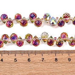 Прозрачные стеклянные бусины гальваническим пряди&nbsp;EGLA-F152A-FR08