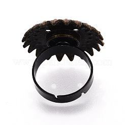 Основание чашки с кольцом из цветочного сплава и железных страз с вращающимся подносом&nbsp;MAK-T012-04AB