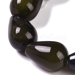 Нити бусин из натурального зеленого агата (окрашенные и нагретые) G-P521-D01-01A