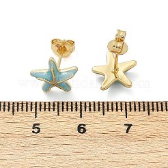 Серьги-гвоздики из латуни&nbsp;LS-EJEW-R032-07G-01