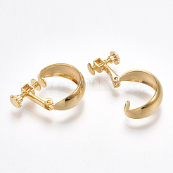 Латунные серьги с клипсами KK-T038-301G