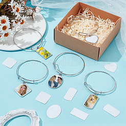 5 шт. 5 стиля термопереводной латунной подвески для изготовления браслета BJEW-PH01868