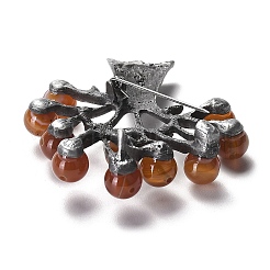 Броши из смолы с имитацией агатового дерева&nbsp;JEWB-M033-01AS-01