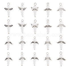 Подвески из стекла и сплавов с жемчугом&nbsp;HJEW-TAC0058