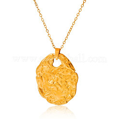 Овальные текстурированные подвески из нержавеющей стали 304 для женщин&nbsp;WH5645-2