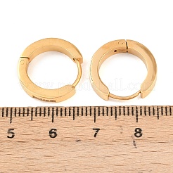 Серьги-кольца из нержавеющей стали 304 с прозрачным кубическим цирконием&nbsp;EJEW-L307-12G-01