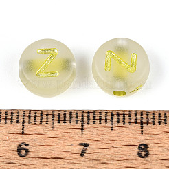 Светящиеся матовые акриловые бусины&nbsp;FACR-T008-02Z