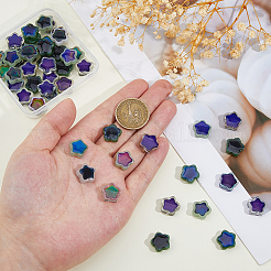 60шт 5 цвета двухцветные стеклянные бусины GLAA-HS0001-17