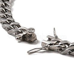 Не тускнеющие кубинские цепочки из нержавеющей стали 304 NJEW-D050-01A-P