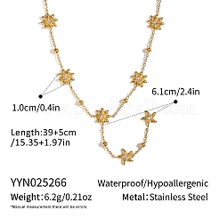 Элегантные цепочки Y из нержавеющей стали 304 с кристаллами и стразами в виде цветов и морских звезд для женщин FP0080-1