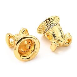 Рождественская тематическая стойка с покрытием из латуни микро-паве бусины из кубического циркония KK-M247-24G