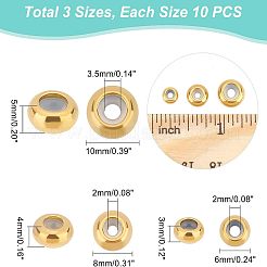 30 шт. 3 бусины из нержавеющей стали 202 STAS-UN0039-17
