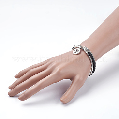 Bracelets de perles de pierre de lave naturelle&nbsp;BJEW-JB03453-01