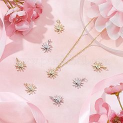 12 шт. подвески из латуни с микропаве&nbsp;KK-FH0003-95