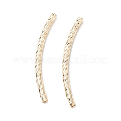 Perline a tubo curvo in ottone placcato a cremagliera&nbsp;KK-WH0061-02F-G