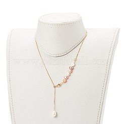 Collane lariate in ottone regolabili&nbsp;NJEW-JN03446-04