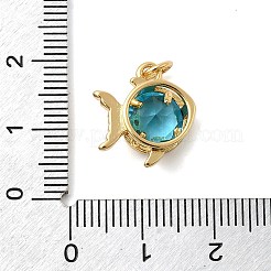 Латунные микро проложить кубического циркония подвески KK-C137-09G-02